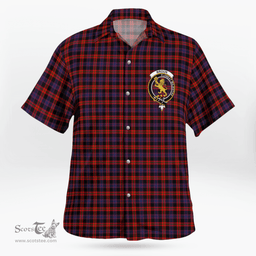 Scottish Broun Clan Badge Tartan Hawaii Shirt Crest Tartan Plaid Shirt Scottish Plaid Tartan Plaid - ScotsTee - scotstee.com