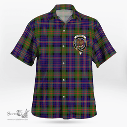 Scottish Chalmers Balnacraig Clan Badge Tartan Hawaii Shirt Crest Tartan Plaid Shirt Scottish Plaid Tartan Plaid - ScotsTee - scotstee.com