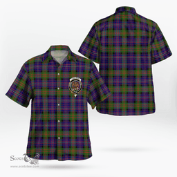 Scottish Chalmers Balnacraig Clan Badge Tartan Hawaii Shirt Crest Tartan Plaid Shirt Scottish Plaid Tartan Plaid - ScotsTee - scotstee.com