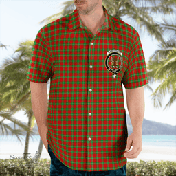 Scottish Gartshore Clan Badge Tartan Hawaii Shirt Crest Tartan Plaid Shirt Scottish Plaid Tartan Plaid - ScotsTee - scotstee.com