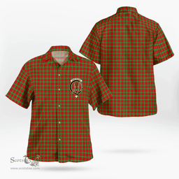 Scottish Gartshore Clan Badge Tartan Hawaii Shirt Crest Tartan Plaid Shirt Scottish Plaid Tartan Plaid - ScotsTee - scotstee.com