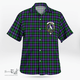 Scottish Hunter Clan Badge Tartan Hawaii Shirt Crest Tartan Plaid Shirt Scottish Plaid Tartan Plaid - ScotsTee - scotstee.com