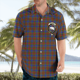 Scottish Bethune Clan Badge Tartan Hawaii Shirt Crest Tartan Plaid Shirt Scottish Plaid Tartan Plaid - ScotsTee - scotstee.com