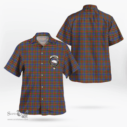 Scottish Bethune Clan Badge Tartan Hawaii Shirt Crest Tartan Plaid Shirt Scottish Plaid Tartan Plaid - ScotsTee - scotstee.com