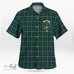 Scottish Gordon Clan Badge Tartan Hawaii Shirt Crest Tartan Plaid Shirt Scottish Plaid Tartan Plaid - ScotsTee - scotstee.com