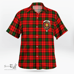Scottish Kerr Clan Badge Tartan Hawaii Shirt Crest Tartan Plaid Shirt Scottish Plaid Tartan Plaid - ScotsTee - scotstee.com