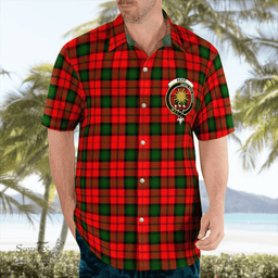 Scottish Kerr Clan Badge Tartan Hawaii Shirt Crest Tartan Plaid Shirt Scottish Plaid Tartan Plaid - ScotsTee - scotstee.com