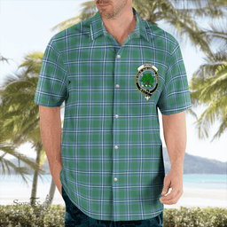 Scottish Irvine Clan Badge Tartan Hawaii Shirt Crest Tartan Plaid Shirt Scottish Plaid Tartan Plaid - ScotsTee - scotstee.com