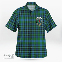 Scottish Lyon Clan Badge Tartan Hawaii Shirt Crest Tartan Plaid Shirt Scottish Plaid Tartan Plaid - ScotsTee - scotstee.com