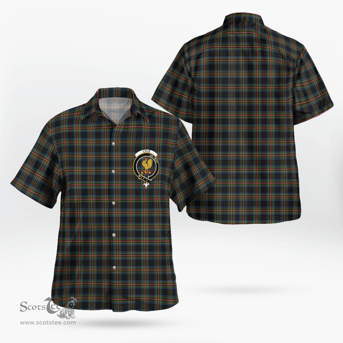 Scottish Lyle Clan Badge Tartan Hawaii Shirt Crest Tartan Plaid Shirt Scottish Plaid Tartan Plaid - ScotsTee - scotstee.com