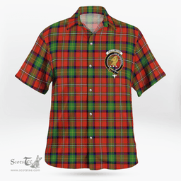 Scottish Fullerton Clan Badge Tartan Hawaii Shirt Crest Tartan Plaid Shirt Scottish Plaid Tartan Plaid - ScotsTee - scotstee.com