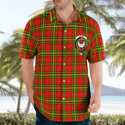 Scottish Leask Clan Badge Tartan Hawaii Shirt Crest Tartan Plaid Shirt Scottish Plaid Tartan Plaid - ScotsTee - scotstee.com