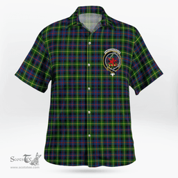 Scottish Farquharson Clan Badge Tartan Hawaii Shirt Crest Tartan Plaid Shirt Scottish Plaid Tartan Plaid - ScotsTee - scotstee.com