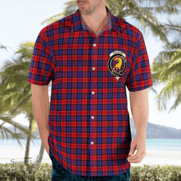Scottish Haldane Clan Badge Tartan Hawaii Shirt Crest Tartan Plaid Shirt Scottish Plaid Tartan Plaid - ScotsTee - scotstee.com