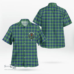 Scottish Learmonth Clan Badge Tartan Hawaii Shirt Crest Tartan Plaid Shirt Scottish Plaid Tartan Plaid - ScotsTee - scotstee.com