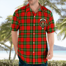 Scottish Lennox Kincaid Clan Badge Tartan Hawaii Shirt Crest Tartan Plaid Shirt Scottish Plaid Tartan Plaid - ScotsTee - scotstee.com