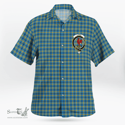 Scottish Laing Clan Badge Tartan Hawaii Shirt Crest Tartan Plaid Shirt Scottish Plaid Tartan Plaid - ScotsTee - scotstee.com