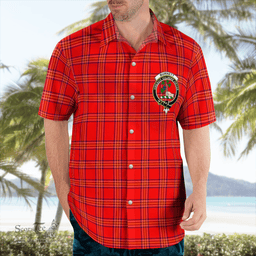 Scottish Burnett Clan Badge Tartan Hawaii Shirt Crest Tartan Plaid Shirt Scottish Plaid Tartan Plaid - ScotsTee - scotstee.com