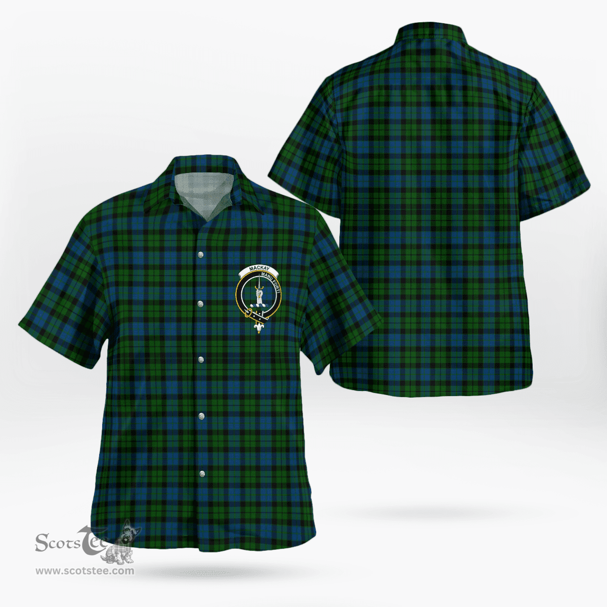 Scottish Mackay Clan Badge Tartan Hawaii Shirt Crest Tartan Plaid Shirt Scottish Plaid Tartan Plaid - ScotsTee - scotstee.com