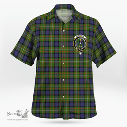 Scottish Ferguson Clan Badge Tartan Hawaii Shirt Crest Tartan Plaid Shirt Scottish Plaid Tartan Plaid - ScotsTee - scotstee.com