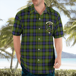 Scottish Ferguson Clan Badge Tartan Hawaii Shirt Crest Tartan Plaid Shirt Scottish Plaid Tartan Plaid - ScotsTee - scotstee.com