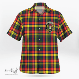Scottish Buchanan Clan Badge Tartan Hawaii Shirt Crest Tartan Plaid Shirt Scottish Plaid Tartan Plaid - ScotsTee - scotstee.com
