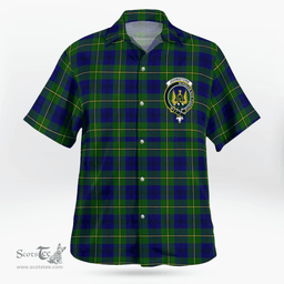 Scottish Johnstone Clan Badge Tartan Hawaii Shirt Crest Tartan Plaid Shirt Scottish Plaid Tartan Plaid - ScotsTee - scotstee.com