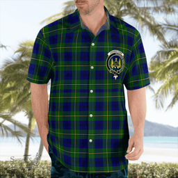 Scottish Johnstone Clan Badge Tartan Hawaii Shirt Crest Tartan Plaid Shirt Scottish Plaid Tartan Plaid - ScotsTee - scotstee.com