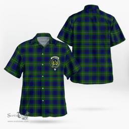Scottish Johnstone Clan Badge Tartan Hawaii Shirt Crest Tartan Plaid Shirt Scottish Plaid Tartan Plaid - ScotsTee - scotstee.com