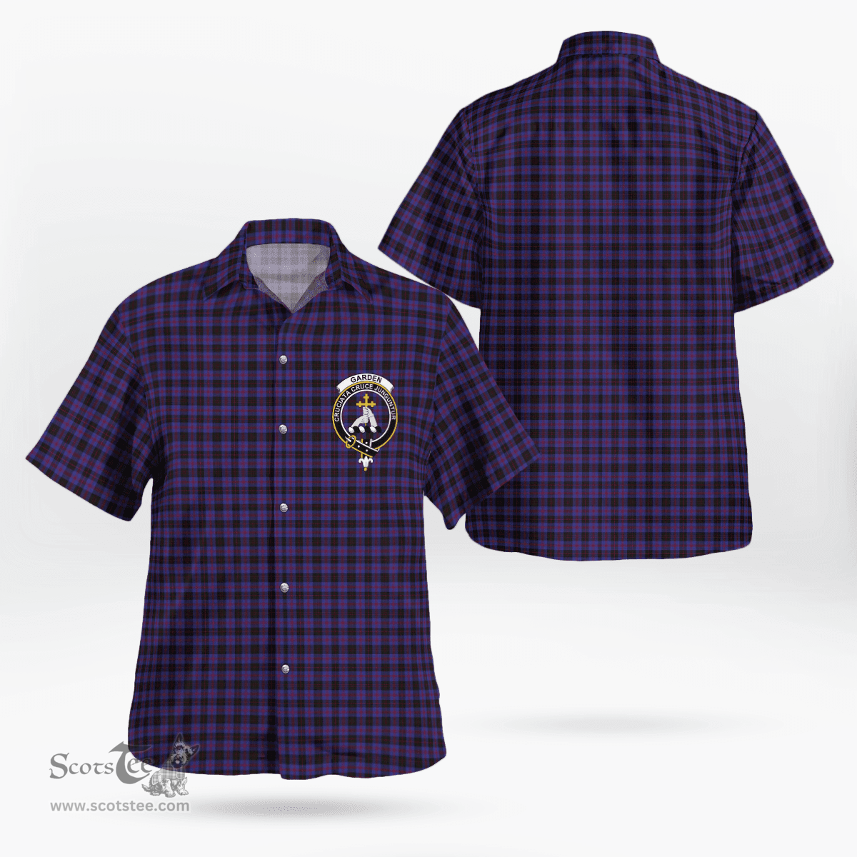 Scottish Garden Clan Badge Tartan Hawaii Shirt Crest Tartan Plaid Shirt Scottish Plaid Tartan Plaid - ScotsTee - scotstee.com