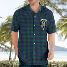 Scottish Hope Clan Badge Tartan Hawaii Shirt Crest Tartan Plaid Shirt Scottish Plaid Tartan Plaid - ScotsTee - scotstee.com
