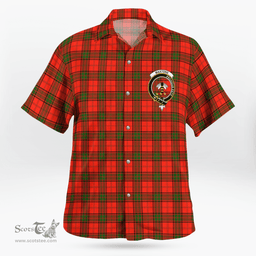 Scottish Maxtone Clan Badge Tartan Hawaii Shirt Crest Tartan Plaid Shirt Scottish Plaid Tartan Plaid - ScotsTee - scotstee.com