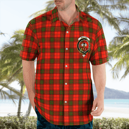 Scottish Maxtone Clan Badge Tartan Hawaii Shirt Crest Tartan Plaid Shirt Scottish Plaid Tartan Plaid - ScotsTee - scotstee.com