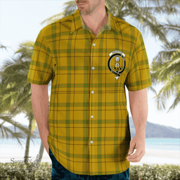 Scottish Houston Clan Badge Tartan Hawaii Shirt Crest Tartan Plaid Shirt Scottish Plaid Tartan Plaid - ScotsTee - scotstee.com
