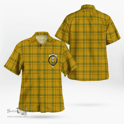 Scottish Houston Clan Badge Tartan Hawaii Shirt Crest Tartan Plaid Shirt Scottish Plaid Tartan Plaid - ScotsTee - scotstee.com