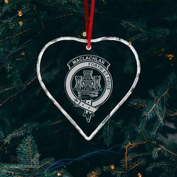 Scottish MacLachlan Clan Crest Crystal Tartan Ornament - Tartan Christmas Ornaments ScotsTee Shop - Scottish Plaid - Tartan Plaid - Tartan Christmas Decor - ScotsTee.com