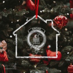 Scottish Kincaid Clan Crest Crystal Tartan Ornament - Tartan Christmas Ornaments ScotsTee Shop - Scottish Plaid - Tartan Plaid - Tartan Christmas Decor - ScotsTee.com