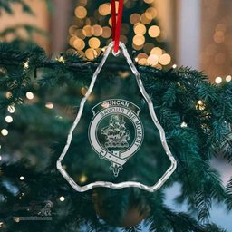 Scottish Duncan Clan Crest Crystal Tartan Ornament - Tartan Christmas Ornaments ScotsTee Shop - Scottish Plaid - Tartan Plaid - Tartan Christmas Decor - ScotsTee.com