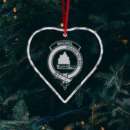 Scottish MacNeil of Colonsay Clan Crest Crystal Tartan Ornament - Tartan Christmas Ornaments ScotsTee Shop - Scottish Plaid - Tartan Plaid - Tartan Christmas Decor - ScotsTee.com