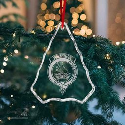 Scottish Beveridge Clan Crest Crystal Tartan Ornament - Tartan Christmas Ornaments ScotsTee Shop - Scottish Plaid - Tartan Plaid - Tartan Christmas Decor - ScotsTee.com