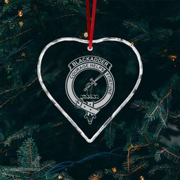 Scottish Blackadder Clan Crest Crystal Tartan Ornament - Tartan Christmas Ornaments ScotsTee Shop - Scottish Plaid - Tartan Plaid - Tartan Christmas Decor - ScotsTee.com