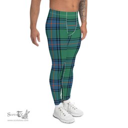 Scotstee Shop Tartan Plaid Men's Leggings Yoga Pants Clan Shaw Ancient Plaid Men Running Leggings