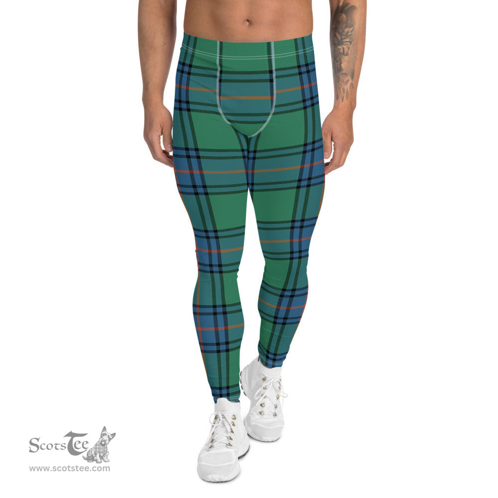 Scotstee Shop Tartan Plaid Men's Leggings Yoga Pants Clan Shaw Ancient Plaid Men Running Leggings