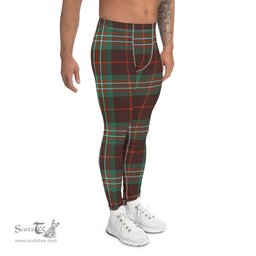 Scotstee Shop Tartan Plaid Men's Leggings Yoga Pants Clan Scott Brown Ancient Plaid Men Running Leggings