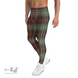 Scotstee Shop Tartan Plaid Men's Leggings Yoga Pants Clan Scott Brown Ancient Plaid Men Running Leggings