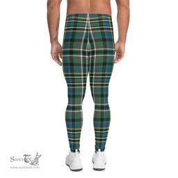 Scotstee Shop Tartan Plaid Men's Leggings Yoga Pants Clan Scott Green Ancient Plaid Men Running Leggings