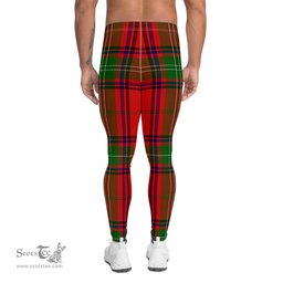 Scotstee Shop Tartan Plaid Men's Leggings Yoga Pants Clan Seton Plaid Men Running Leggings