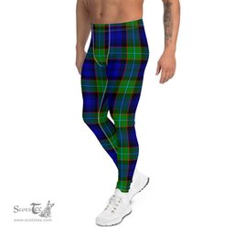 Scotstee Shop Tartan Plaid Men's Leggings Yoga Pants Clan Sempill Plaid Men Running Leggings