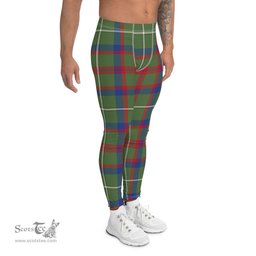 Scotstee Shop Tartan Plaid Men's Leggings Yoga Pants Clan Shaw Green Modern Plaid Men Running Leggings