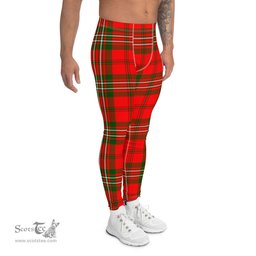 Scotstee Shop Tartan Plaid Men's Leggings Yoga Pants Clan Scott Modern Plaid Men Running Leggings